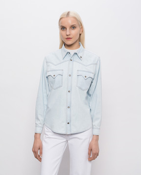 Versace Блакитна джинсова сорочка 10245601A17872