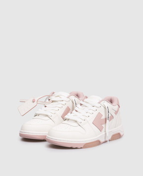 Off-White Белые кожаные кроссовки Out Of Office с логотипом OWIA259C99LEA018