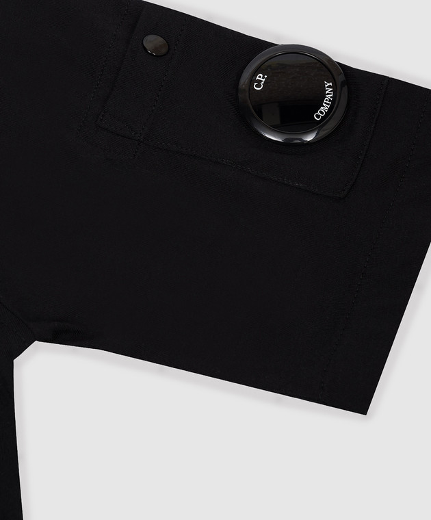 C.P. Company Дтяча чорна футболка з патчем логотипа CMM00RLAA1748 зображення 3