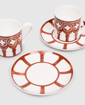 Geminiano Cozzi 1765 Фарфоровый набор Venezia для кофе 4 шт в подарочной коробке JQCGP109073n