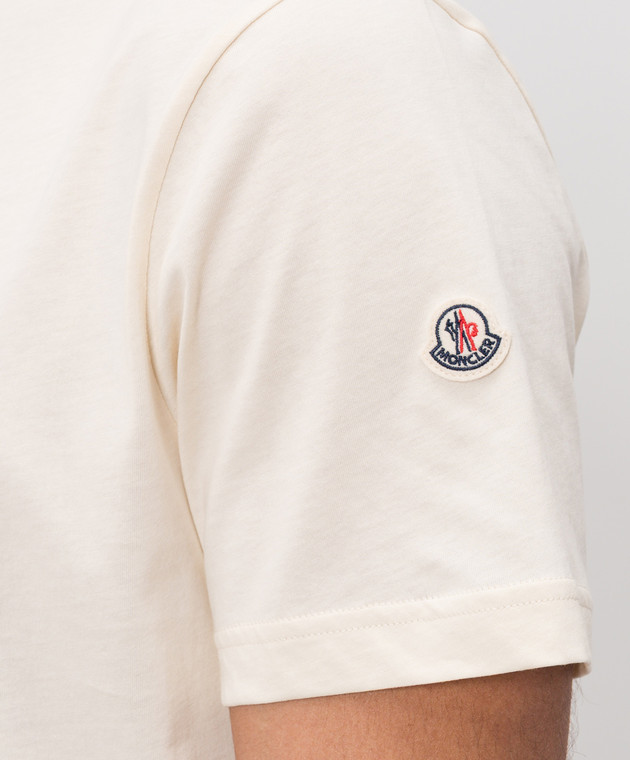 Moncler Футболка кольору айворі Seaside L10918C0007389B8Q зображення 5