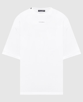 Dolce&Gabbana Белая футболка с контрастным логотипом G8PB8TG7PYR