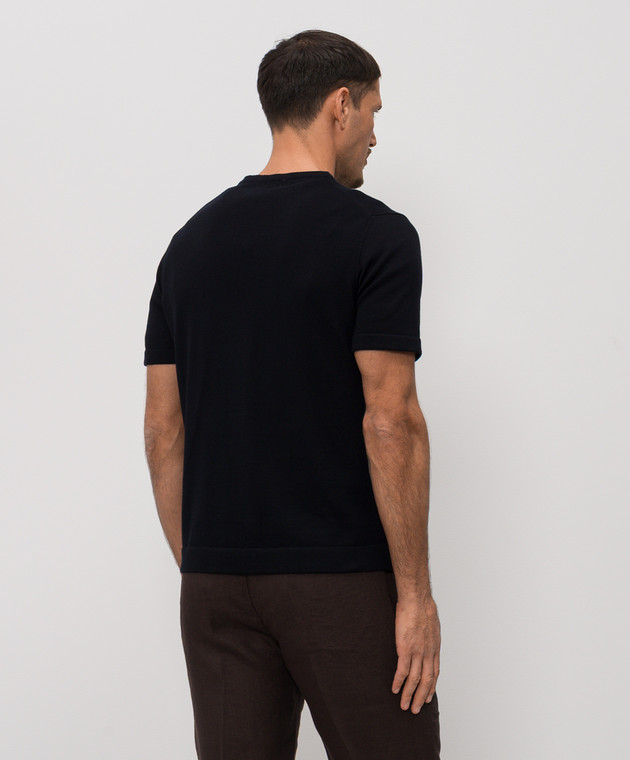 Woolrich Темно-синя футболка з нашивкою логотипа CFWOKN0355MRUF0787 зображення 4