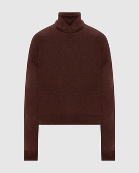 Brunello Cucinelli Коричневий светр з вовни, кашеміру та шовку M16129313P
