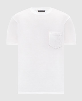 Tom Ford Біла футболка із шовком JCS022JMC084