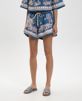 Alemais Синие шорты Acacia из льна 6205P