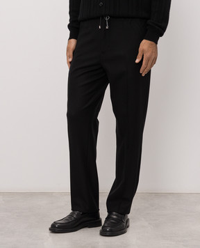 Brett Johnson Чорні штани з вовни FW26P51LP991NOI