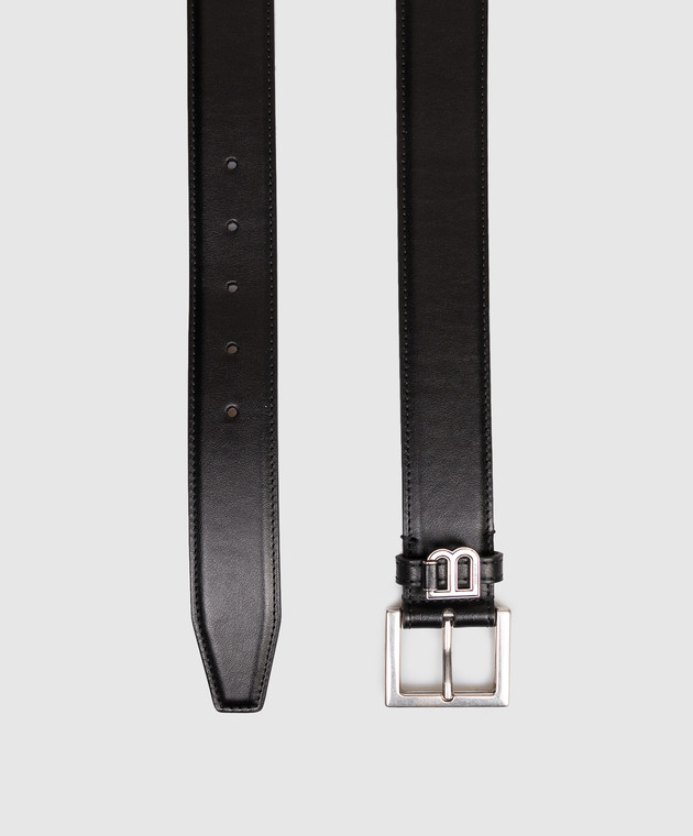 Balenciaga Чорний шкіряний ремінь Hourglass Belt 8674992ACI5 зображення 3