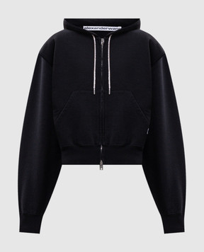 Alexander Wang Черная утепленная спортивная куртка с кристаллами 1CC2262779