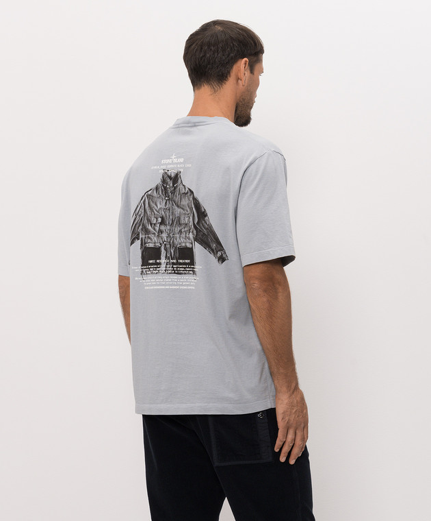 Stone Island Сіра футболка з принтом ARCHIVIO L2S152100033S0091 зображення 4