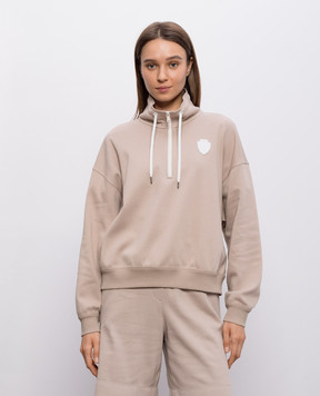 Brunello Cucinelli Бежевий світшот з нашивкою емблеми MG927VT404