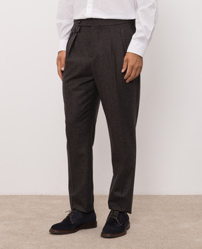Brunello Cucinelli Коричневі штани з вовни M038PM5030