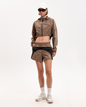 Balenciaga Коричневые шорты с принтом логотипа A002BCTUO41
