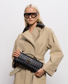 Bottega Veneta Чорний шкіряний клатч Andiamo 741511VCPP3