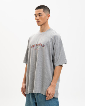 Vetements Сіра меланжева футболка Amsterdam ME76TR252GXm