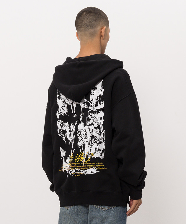 Off-White Черная спортивная куртка с вышивкой логотипа 44MBE015F26F001 изображение 4