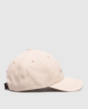 Brunello Cucinelli Бежева кепка з вишивкою емблеми M252D9850