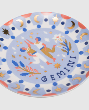 Bitossi Home Блакитна порцелянова тарілка для закусок Gemini AST00002