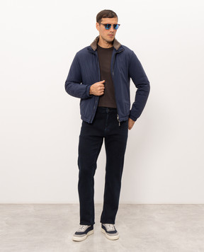Doriani Cashmere Синя куртка A428COLMST326T