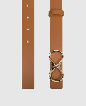 Twinset Коричневый кожаный ремень 261TA4440