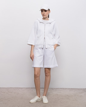 Peserico Білі шорти з льоном P04392J006149