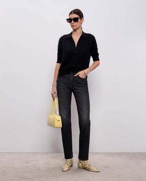 Khaite Серые джинсы слим с эффектом потертости 1181924017