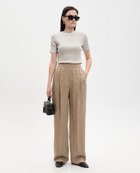 Loulou de Saison Сіра меланжева футболка AVALYN в рубчик AVALYNLDS