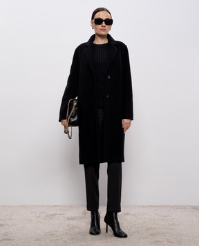 Peserico Черное пальто с шерстью и кашемиром S20174E03195