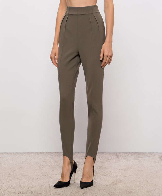 Thierry Mugler Легінси з вовною зі штрипками 26F1PA05331035 зображення 3