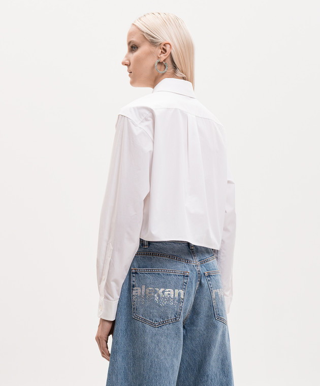 Alexander Wang Біла сорочка з вишивкою логотипа 1WC3261347 зображення 4