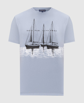 Florentino Голубая футболка с принтом 126762610654