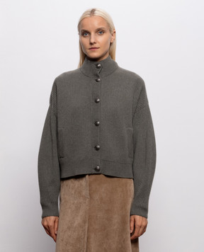 Brunello Cucinelli Зелений кардиган з кашеміру M12750806