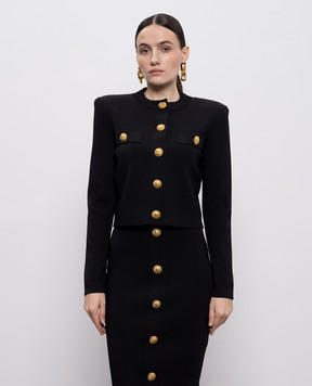 Balmain Черный кардиган GF1KL000KJ43