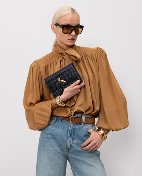 Bottega Veneta Синяя кожаная сумка Andiamo 844107VCPP2