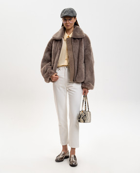 Rindi Бежева шуба з хутра норки 162VS025