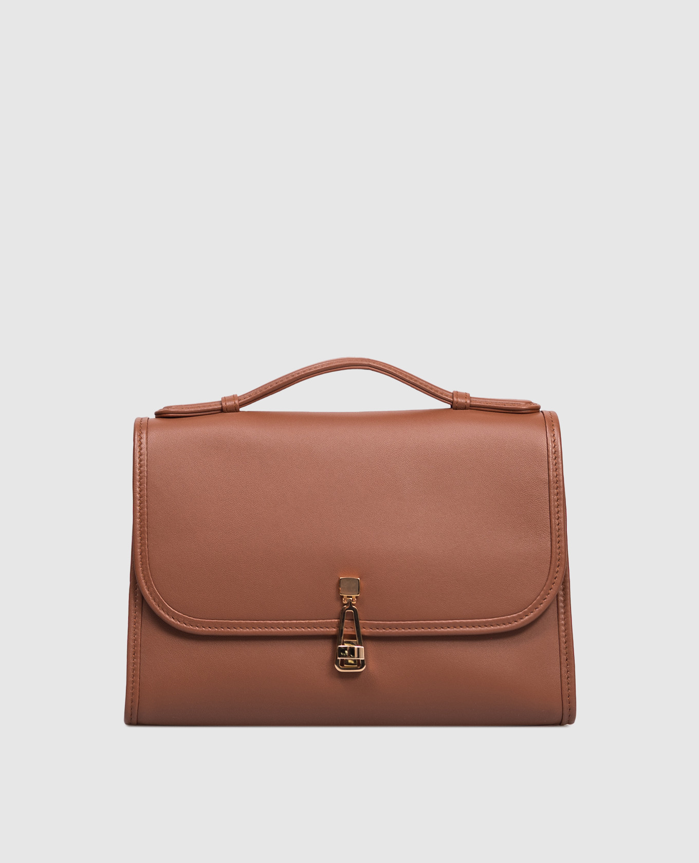 

Коричневая сумка-сетчел Leonora, Коричневый, Сумки через плечо