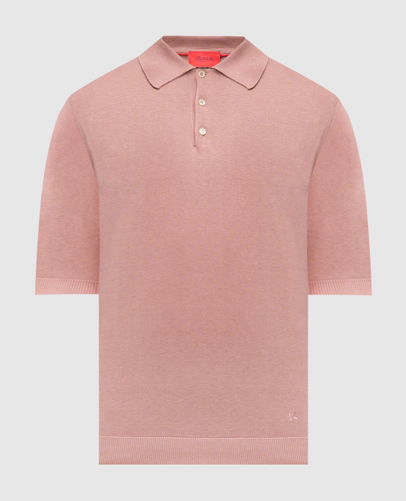 Розовое поло из шелка