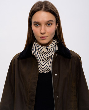 Toteme Бежевый платок из шелка с монограммой 211852800