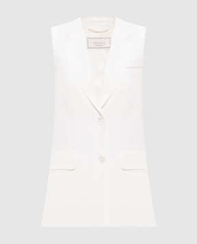 Peserico Білий жилет з ланцюжком моніль A0303203183