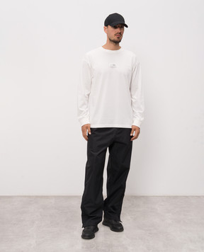 Maison Margiela MM6 Білий лонгслів з нашивкою SH0NH0028M20258
