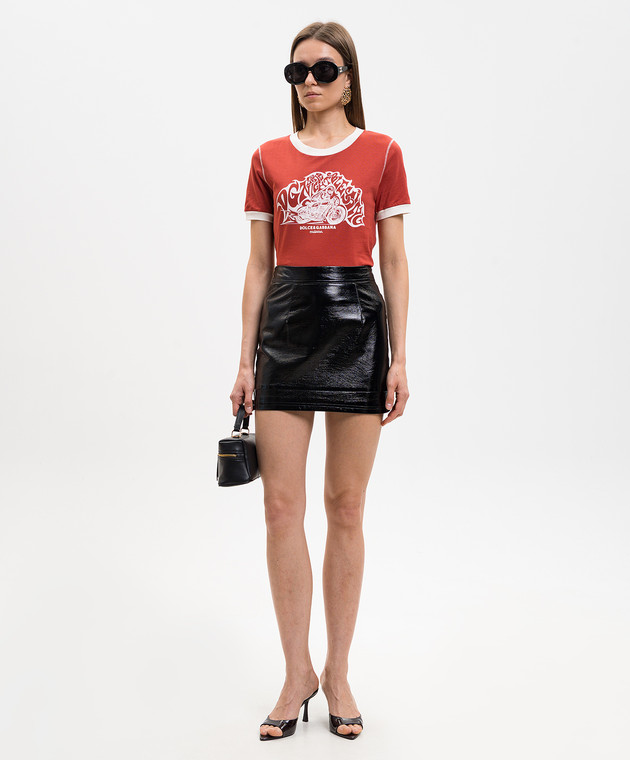 Dolce&Gabbana Красная футболка с принтом F8W12TGDDMW изображение 2