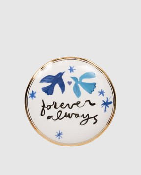 Bitossi Home Белая фарфоровая тарелка для хлеба Forever Always FTB00270