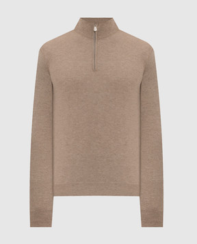 Brunello Cucinelli Бежевый джемпер из кашемира M2200124