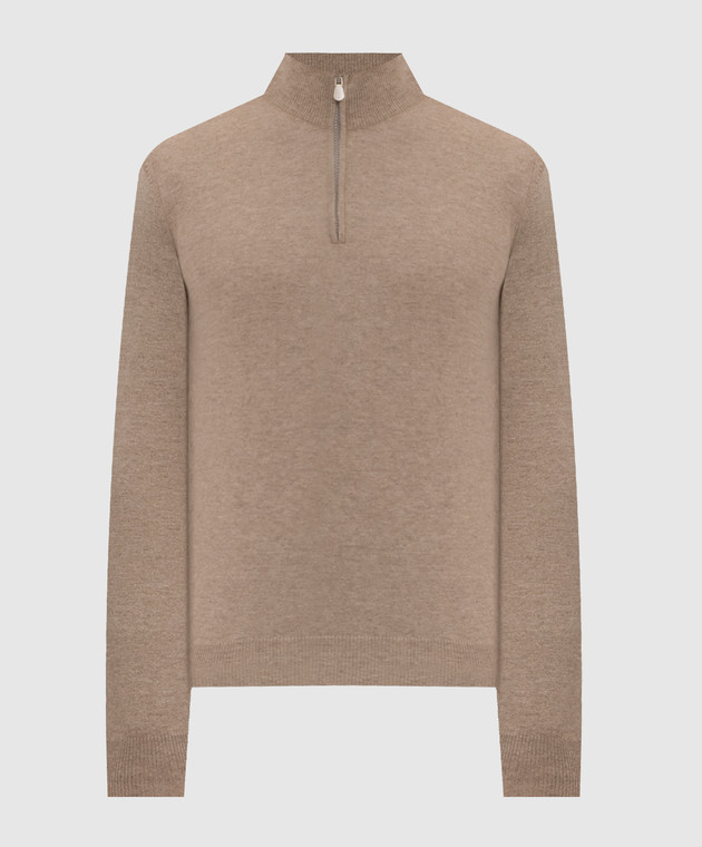 Brunello Cucinelli Бежевий джемпер з кашеміру M2200124