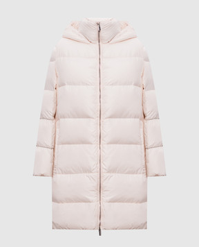 Peserico Рожевий пуховик з ланцюжком моніль S2447406957