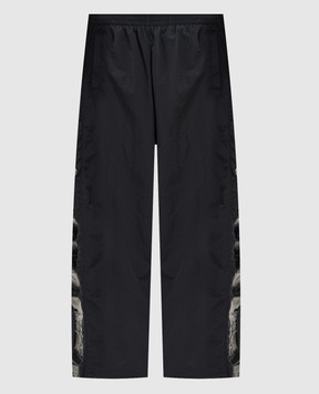 Vetements Чорні спортивні штани вишивкою логотипа ME76GP116BB