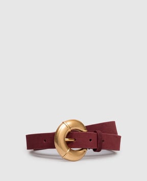 Max Mara Weekend Бордовый замшевый ремень SEBINO SEBINO