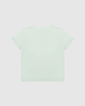 Palm Angels Детская зеленая футболка с принтом Spray Bear PBXB001S26JER001