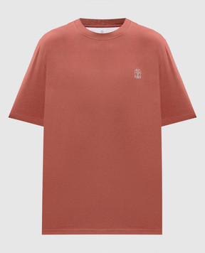 Brunello Cucinelli Рожева футболка з емблемою M0B138440