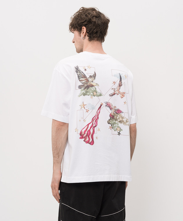 Off-White Белая футболка с принтом Dream Arrow 44MAA120Z26J003 изображение 4